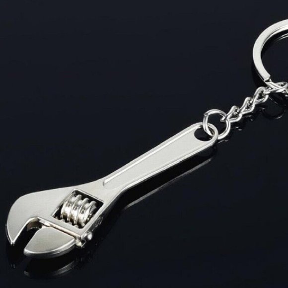 Wrench Keychain Working Silver Wrench -‎ Gift for Dad Father's Day - Handyman - Picture 7 of 12